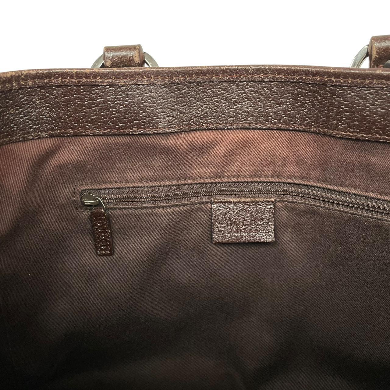 Gucci Beige and Brown GG Monogram Canvas and Leather Tote Bag