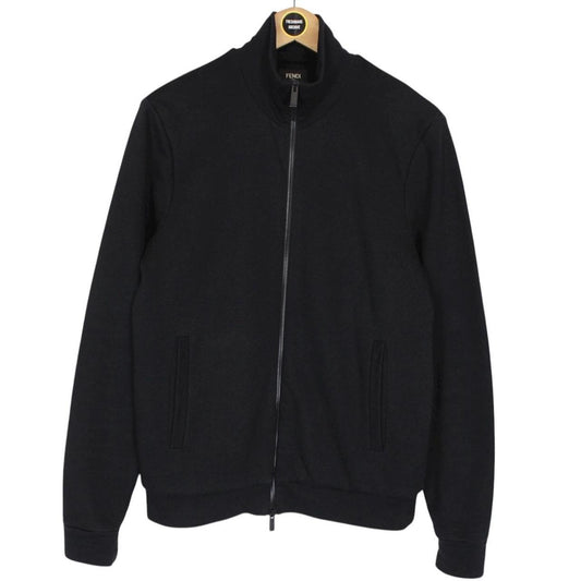 Fendi Black and Yellow Diabolic Full Zip Cotton Sweatshirt Jumper