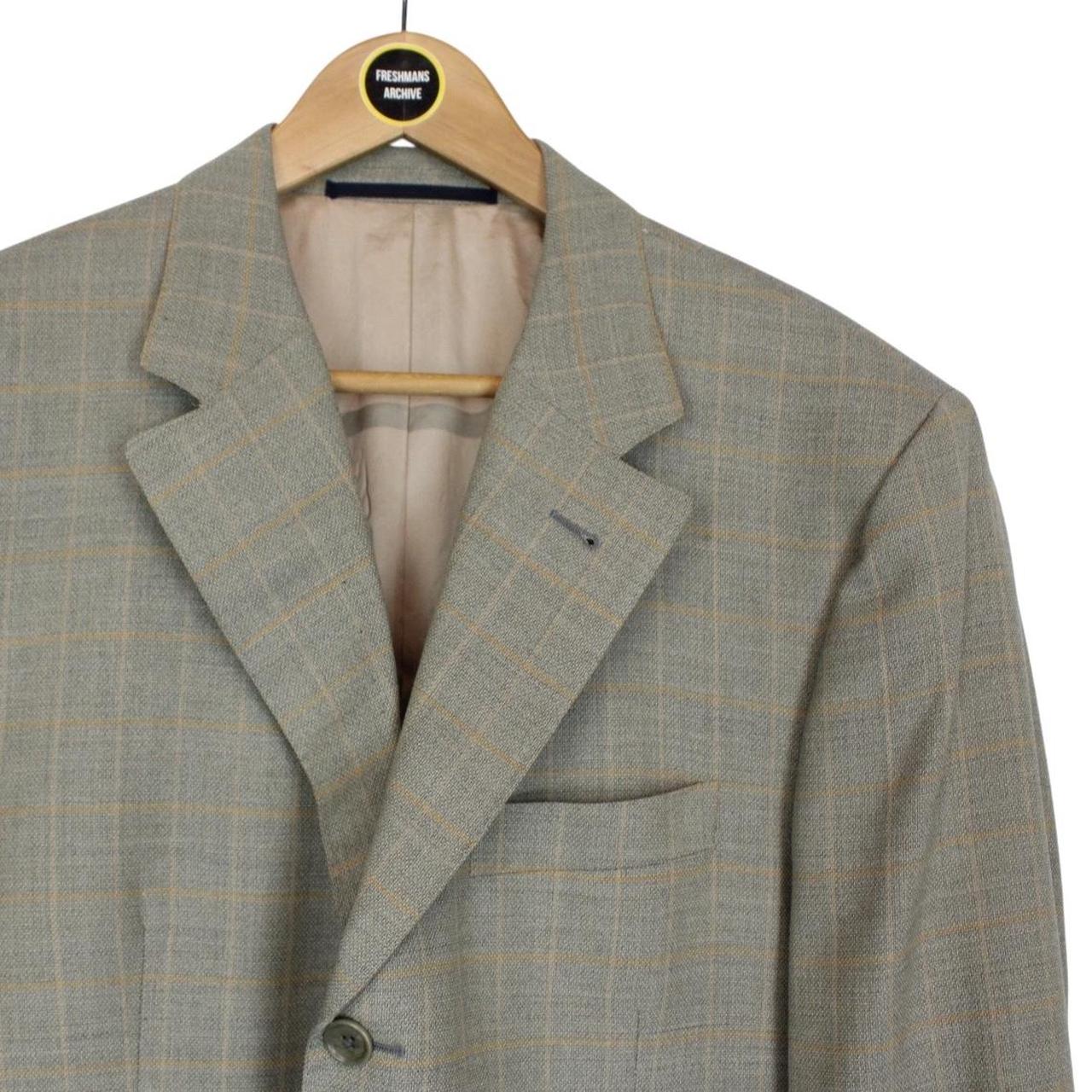 Vintage 00s Burberry Green Check Wool Blazer Jacket