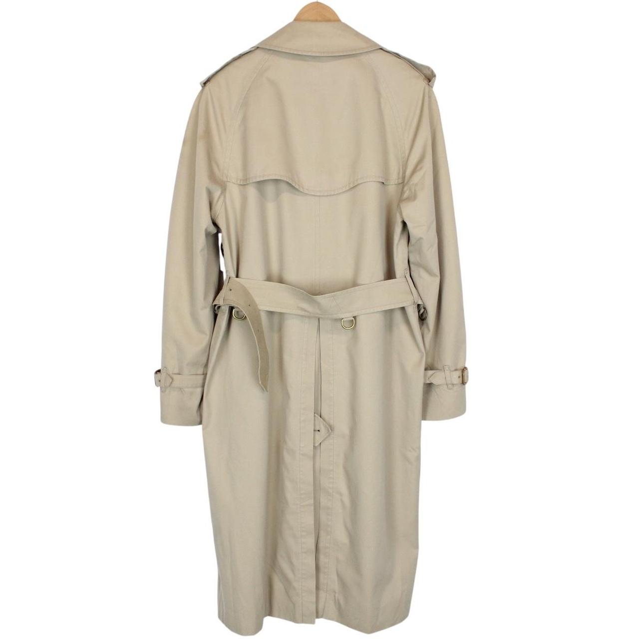 Vintage 90s Burberry Beige Double Breasted Belted Trench Coat