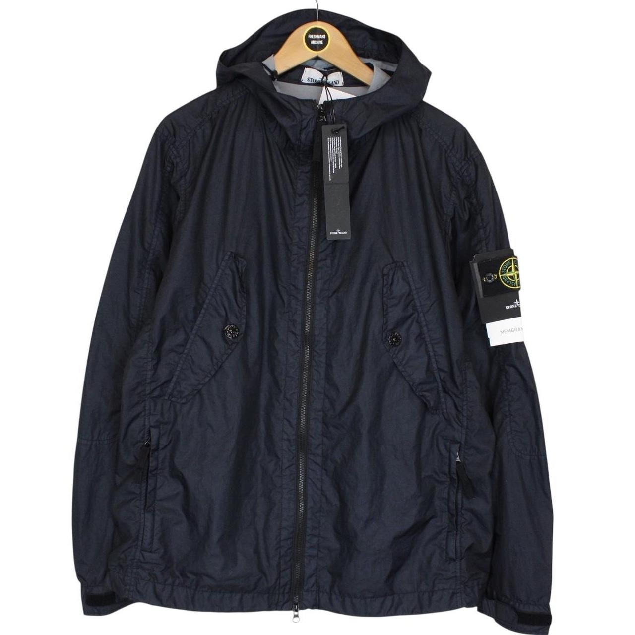 Stone Island SS 2018 Membrana 3L TC Navy Blue Hooded Jacket
