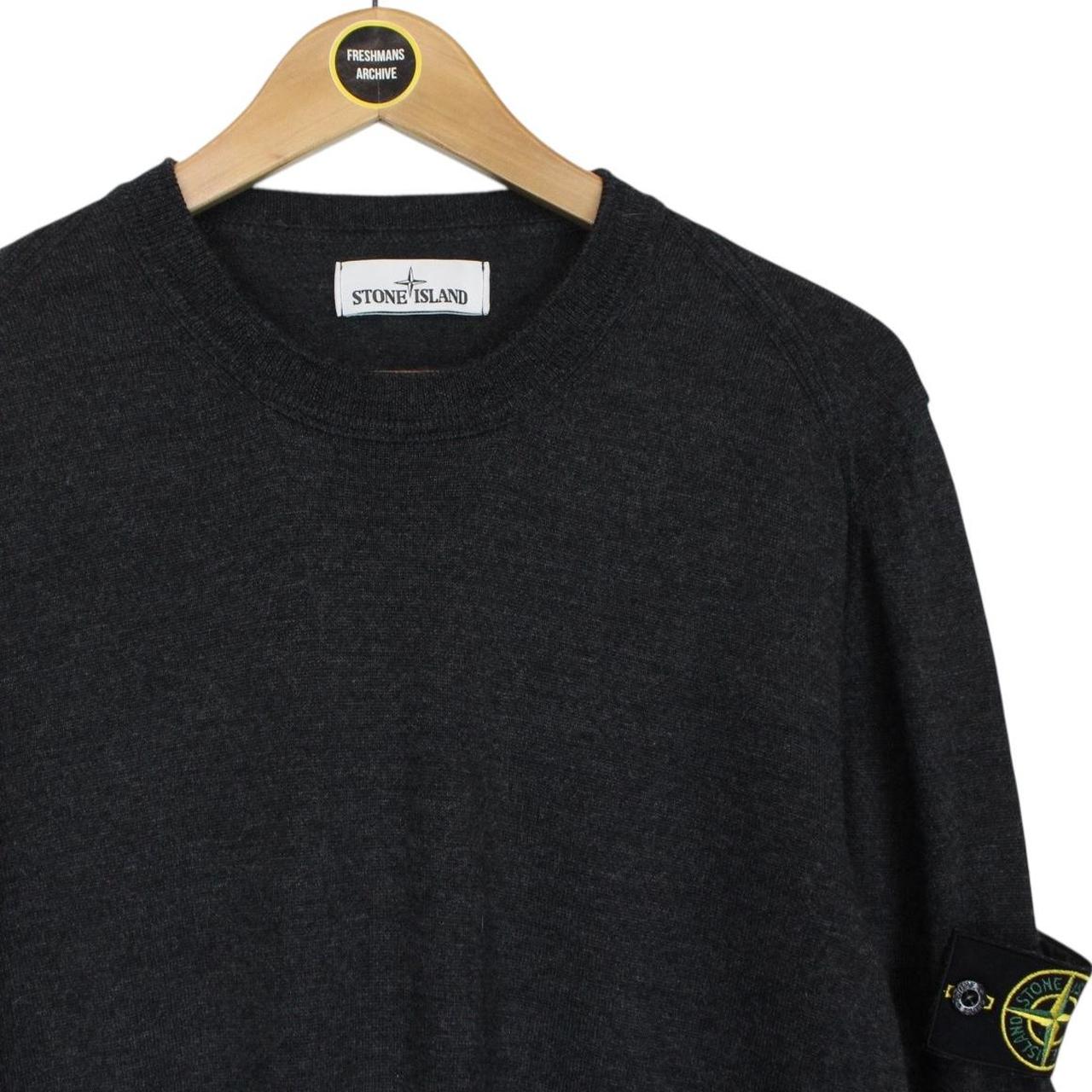 Stone Island AW 2018 Dark Grey Wool Knit Jumper