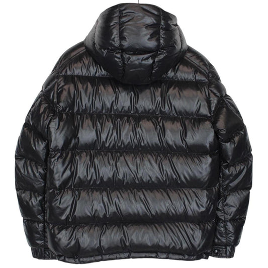 Moncler Maya Black Full Zip Hooded Down Puffer Jacket