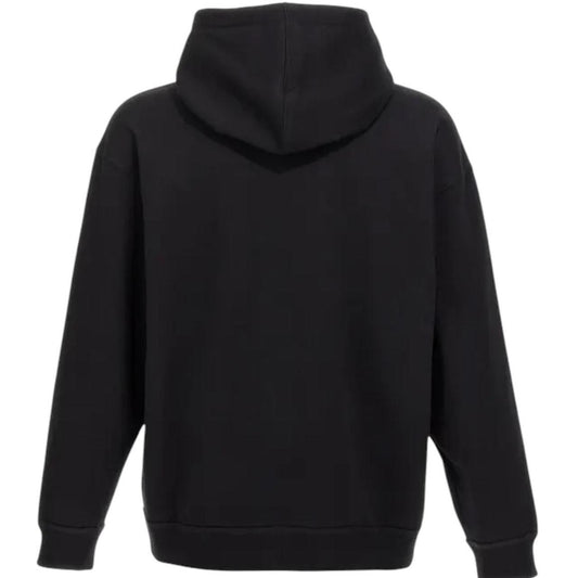 Valentino Black and White VLTN Print Spellout Hoodie Sweatshirt