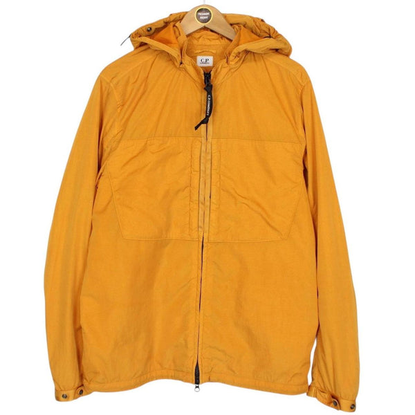 CP Company Orange Full Zip Chrome-R Nylon Garment Dyed Goggle Jacket