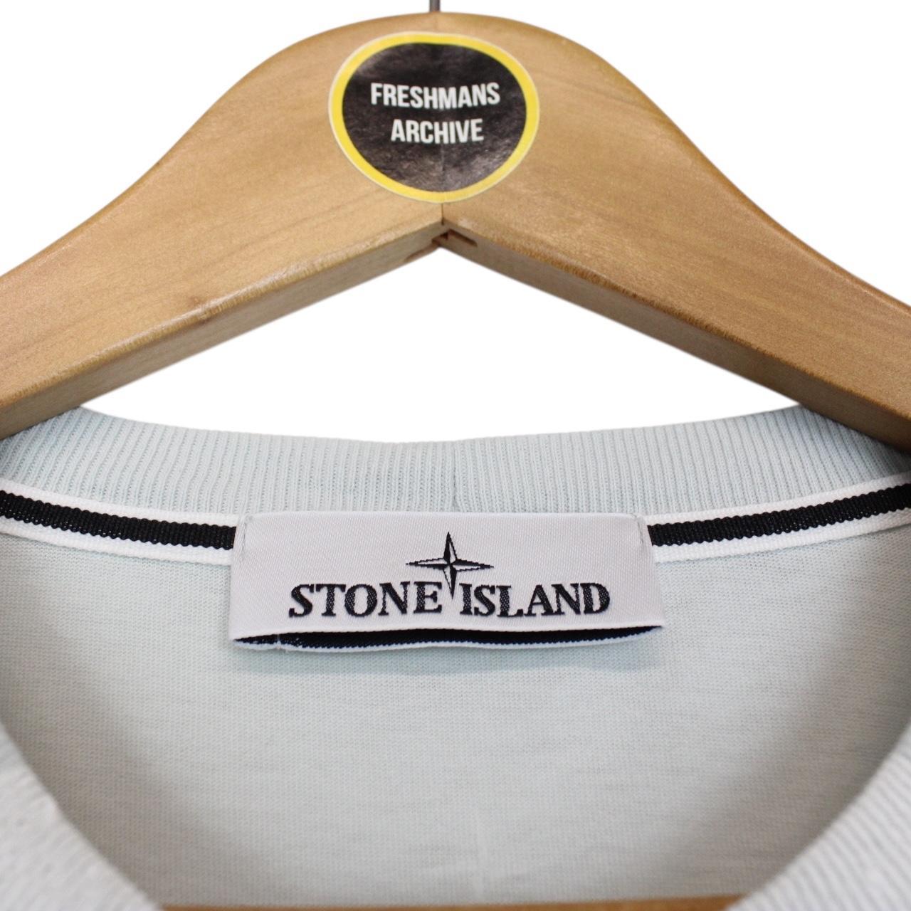 Stone Island AW 2022 Grey and White Short Sleeve Logo Print T-Shirt