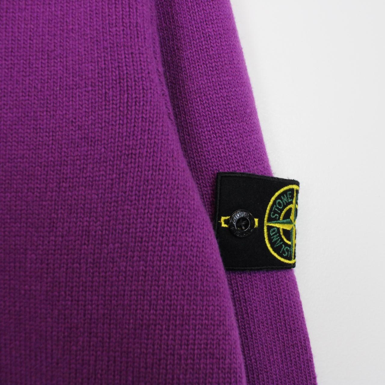 Stone Island AW 2021 Magenta Purple Wool Knit Jumper
