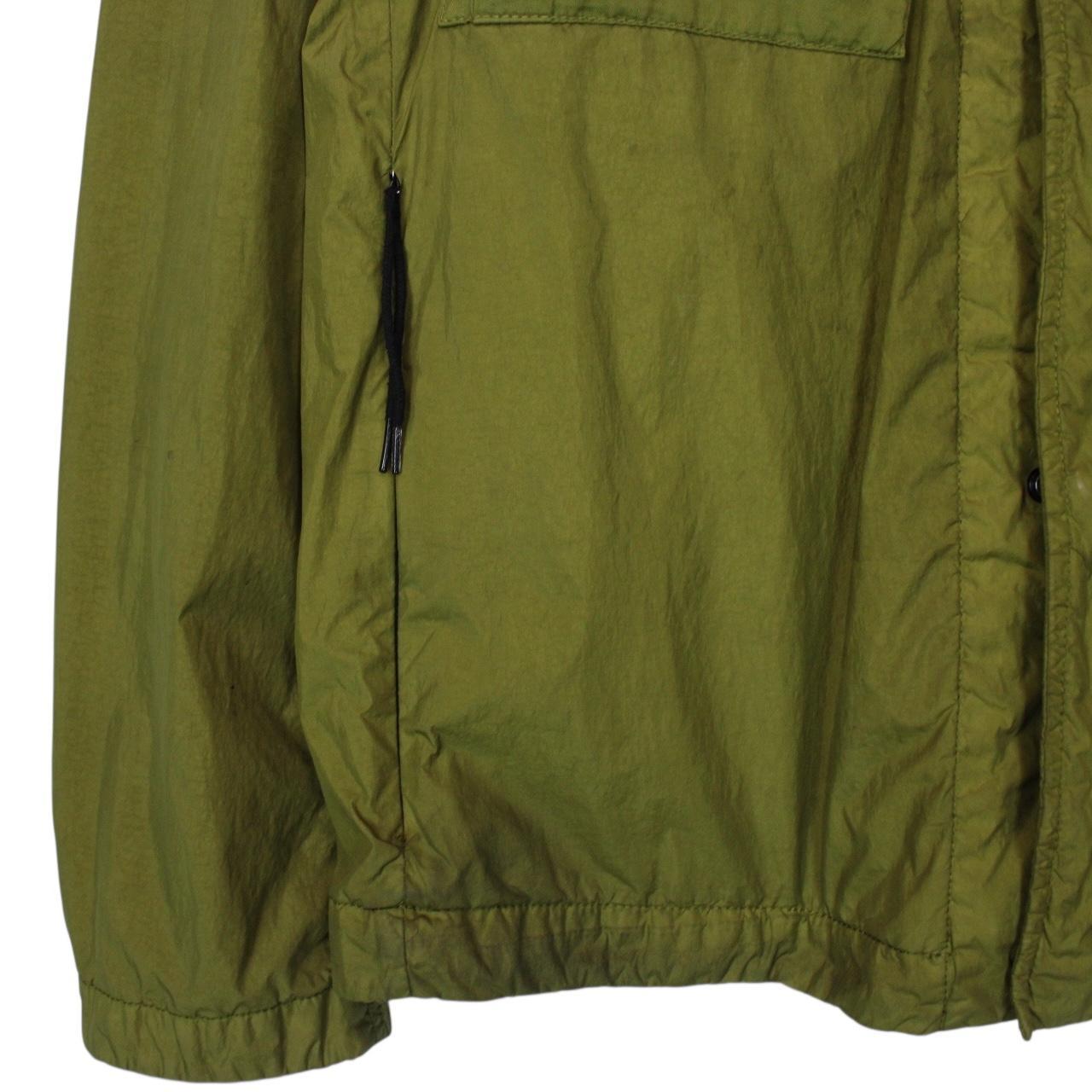 Stone Island SS 2016 Green Garment Dyed Crinkle Reps NY Full Zip Jacket