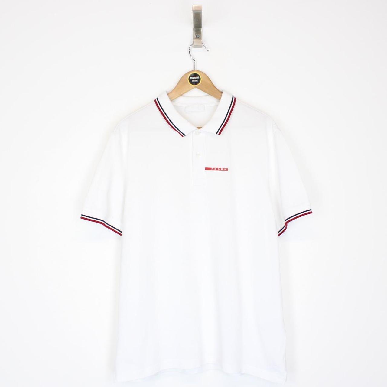 Prada White 2018 Pique Polo Shirt XL – Freshmans Archive
