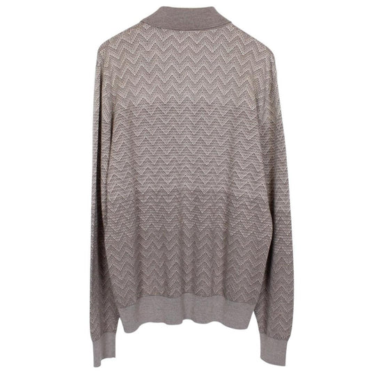 Missoni Multicoloured Wool/Cotton Knit Long Sleeve Polo Shirt Jumper