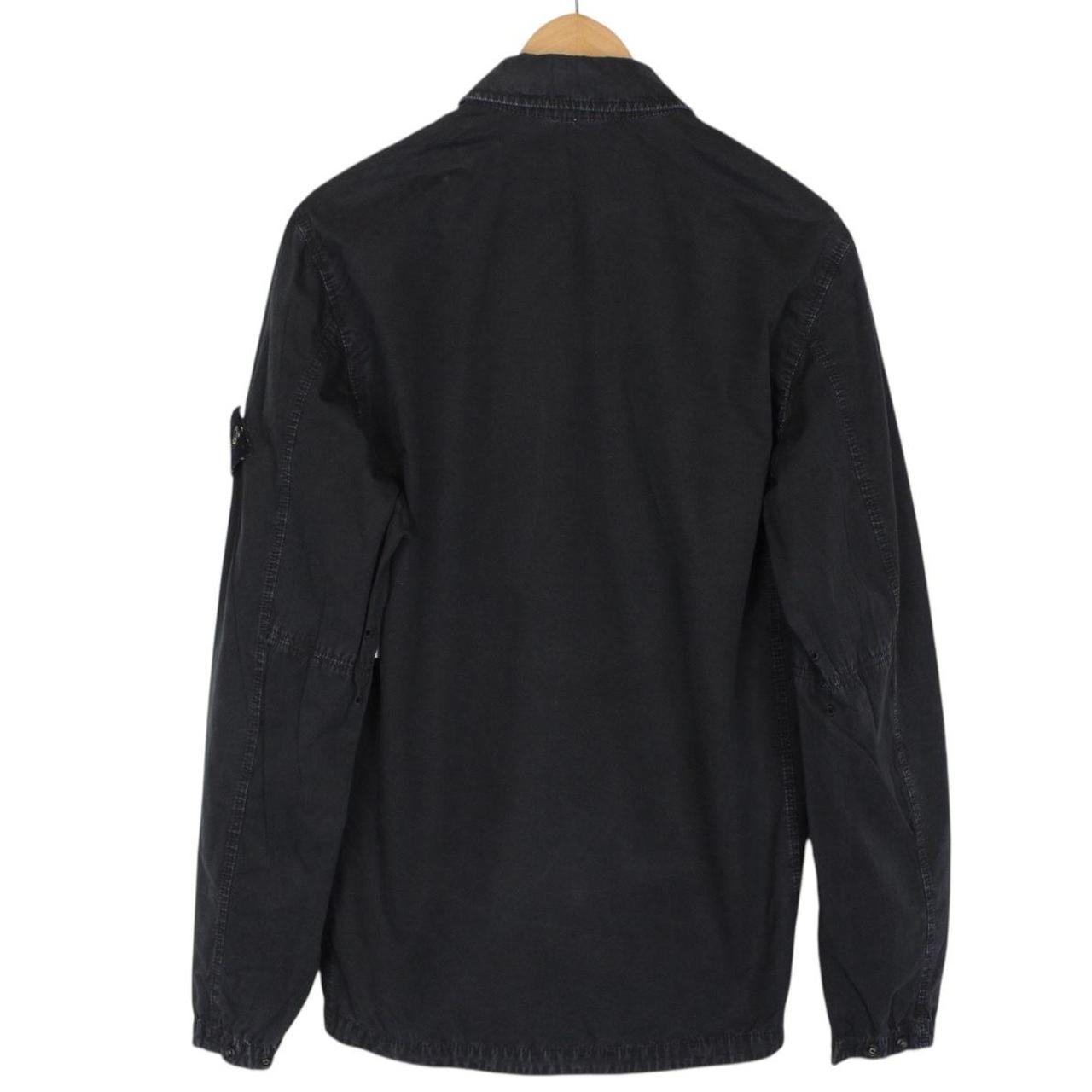Stone Island AW 2021 Black Full Zip Cotton Overshirt Jacket