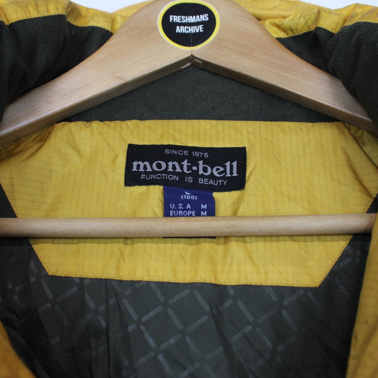 Vintage Montbell Yellow and Grey Full Zip Down Puffer Jacket