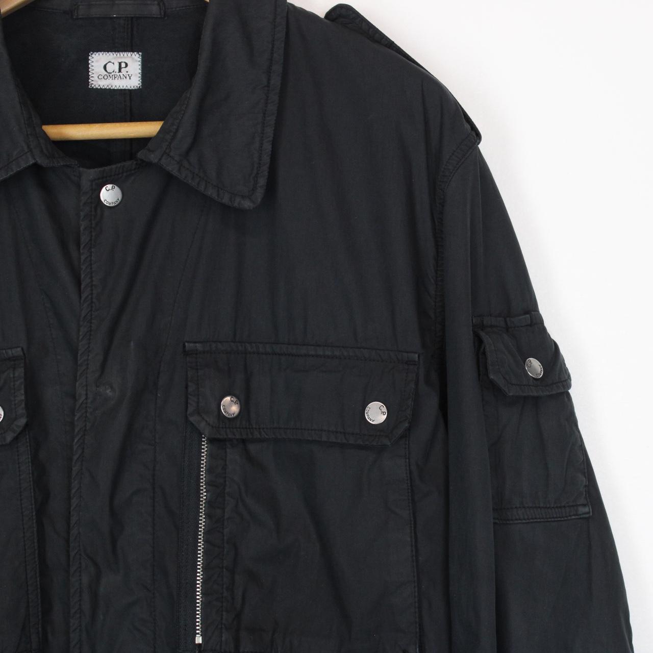 CP Company Navy Blue Full Zip Padded Lens Overshirt Jacket