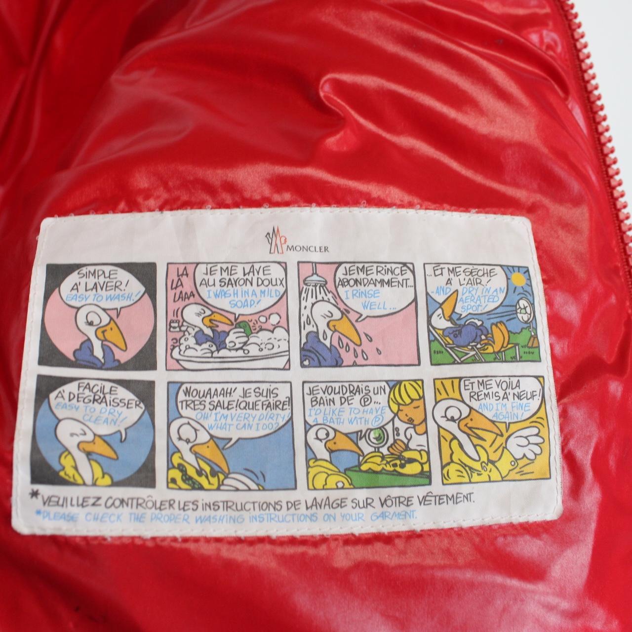 Moncler Ecrins Red Full Zip Hooded Down Jacket