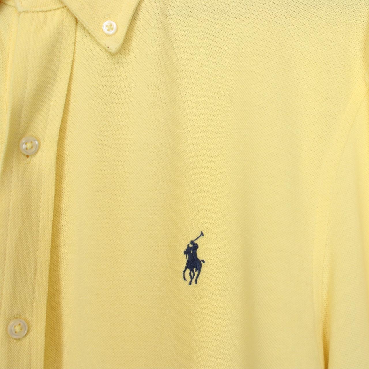 Polo Ralph Lauren Yellow Long Sleeve Cotton Featherweight Mesh Shirt