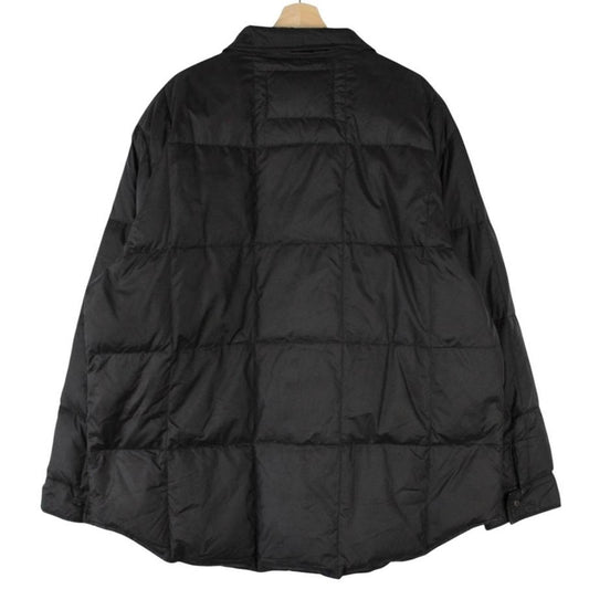Polo Ralph Lauren black down jacket with logo patch and oversized fit.