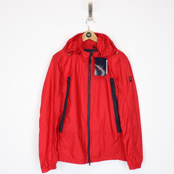 Paul & Shark Red and Black Full Zip Windbreaker Jacket