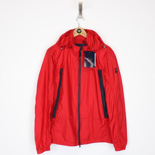 Paul & Shark Red and Black Full Zip Windbreaker Jacket