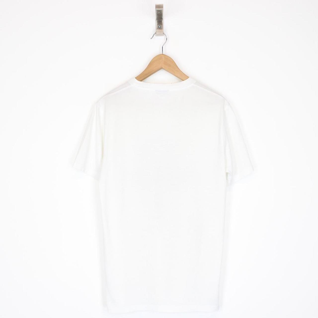 Lanvin White and Blue Lobster Print Short Sleeve T-Shirt