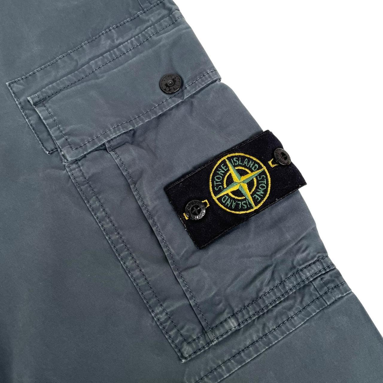 Stone Island SS 2022 Navy Blue Slim Fit Cargo Trousers