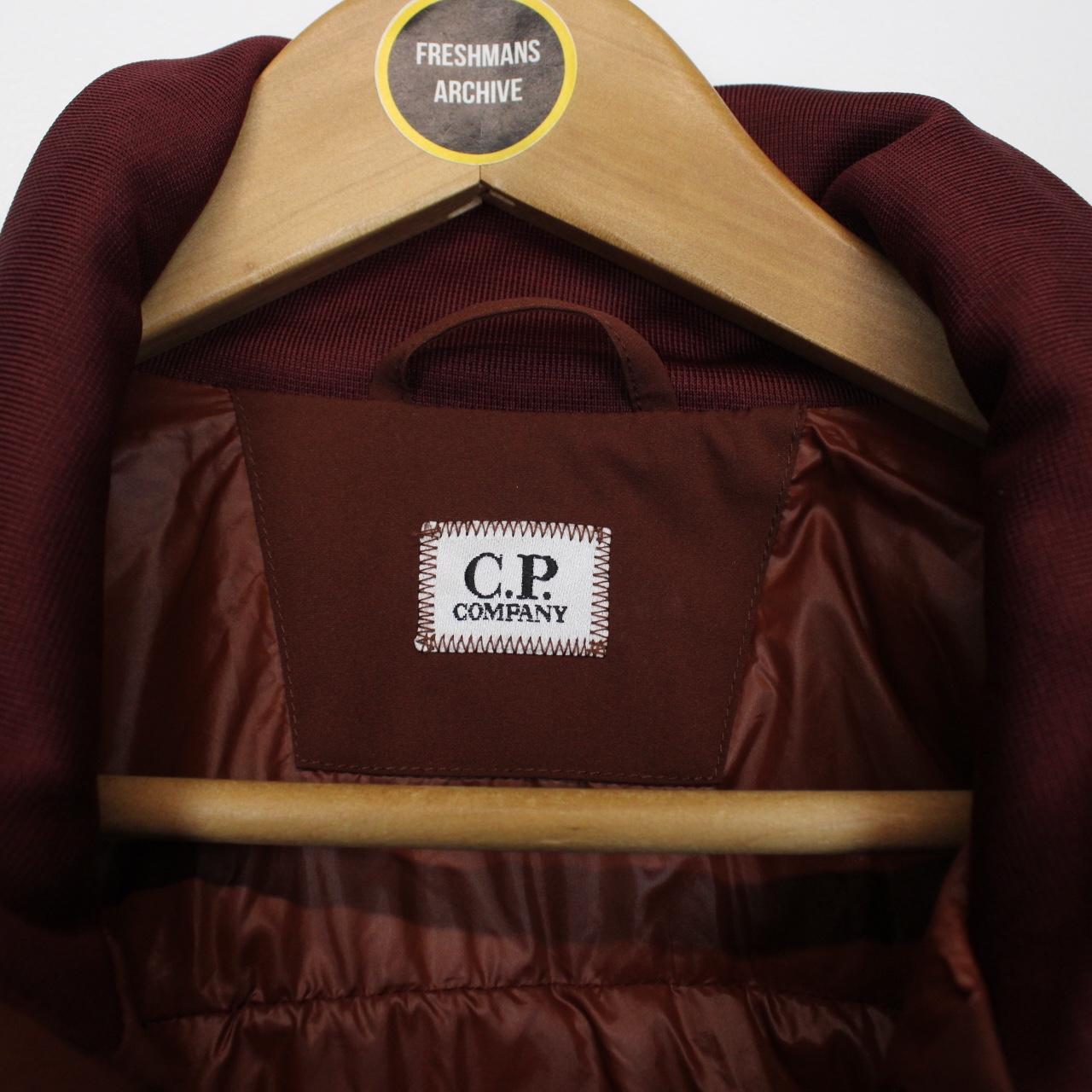 CP Company Pro-Tek Brown Full Zip Quilted Soft Shell Lens Jacket