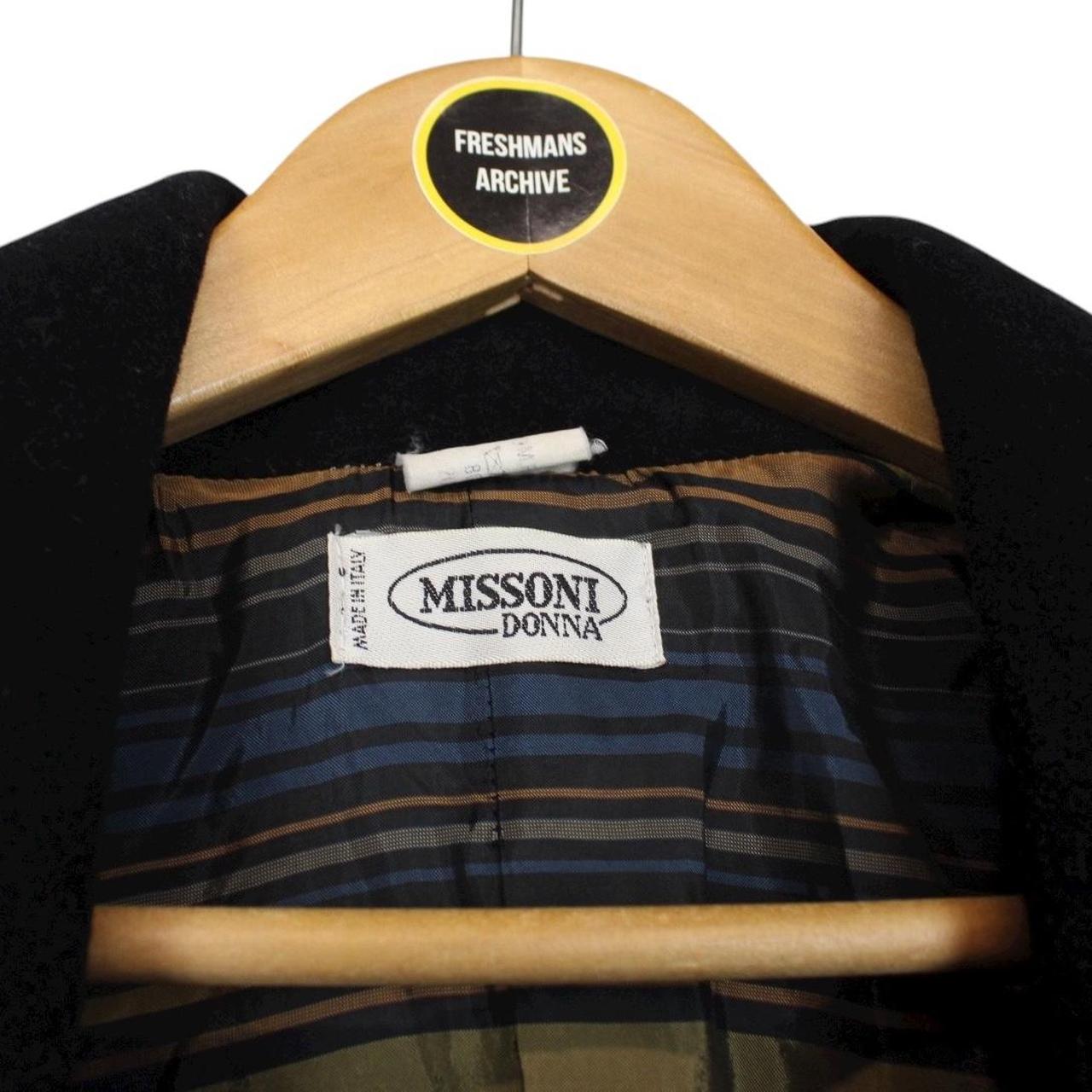 Vintage 90s Missoni Donna Black Cashmere Wool Blend Cape Coat