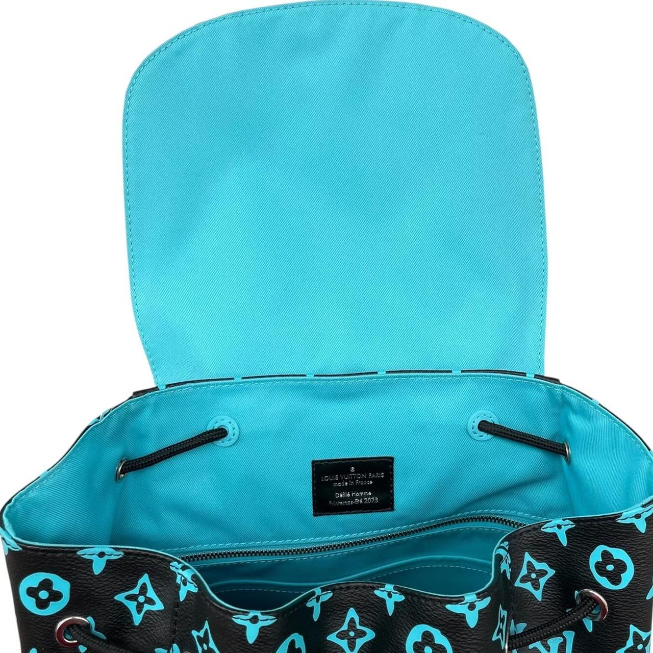 Louis Vuitton Black and Neon Green Monogram Christopher MM Backpack