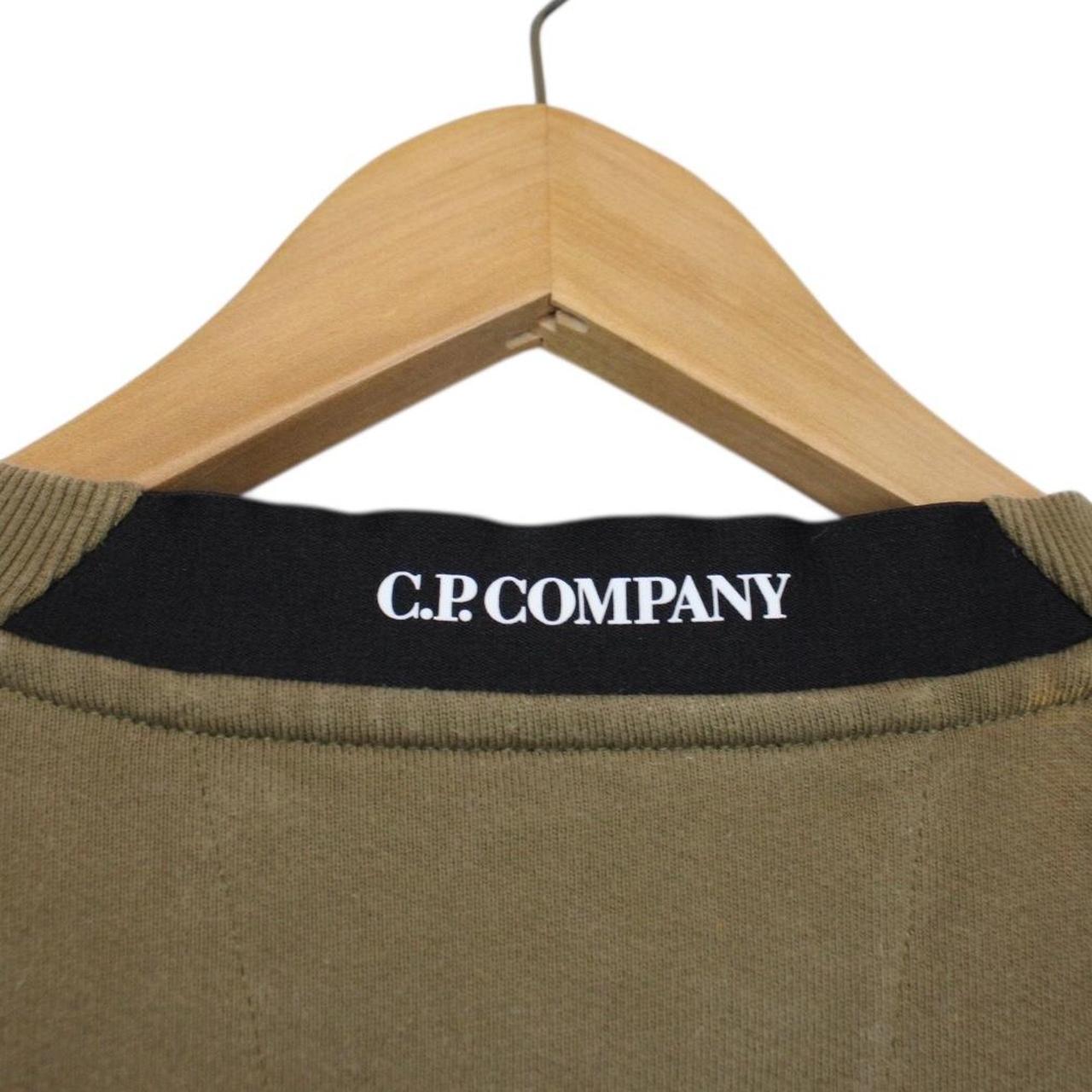 CP Company Khaki Green Cotton Lens Sweatshirt Jumper