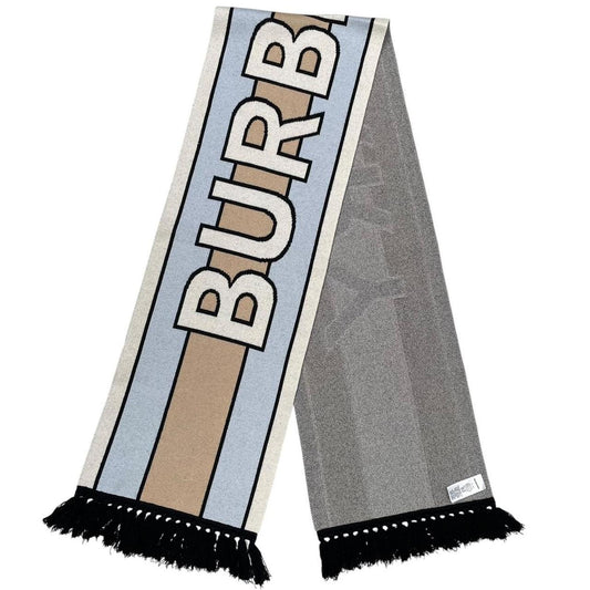 Burberry Multicoloured Football Logo Intarsia Cashmere Wool Scarf