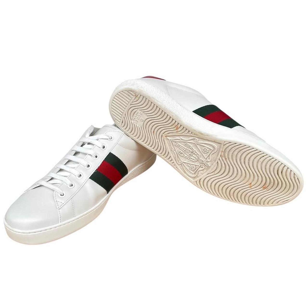 Gucci White Ace Bee Embroidery Trainers