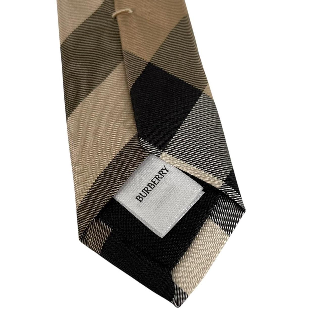Burberry Beige Nova Check Classic Cut Silk Tie