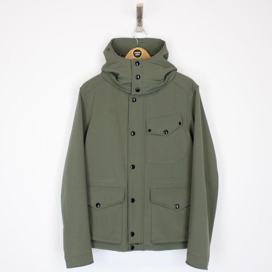 CP Company Military Olive Full Zip 3 Pocket Hooded Soft Shell Goggle Jacket
