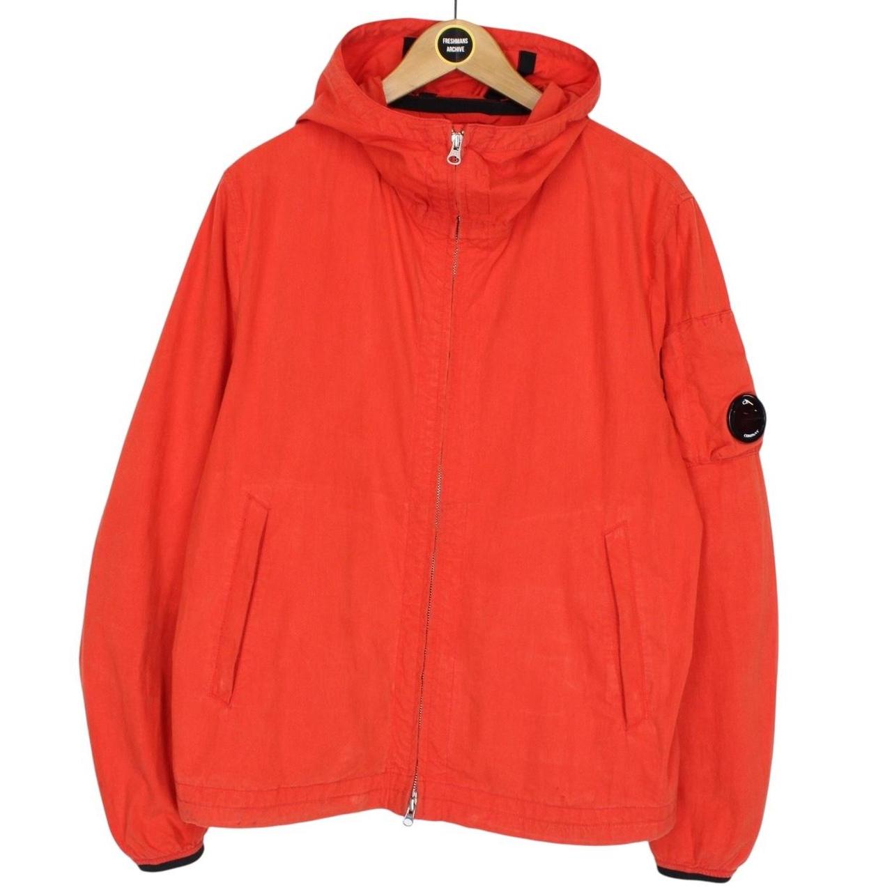 CP Company Red 50 Fili Full Zip Hooded Lens Jacket