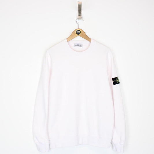 Stone Island AW 2021 White Cotton Sweatshirt Jumper