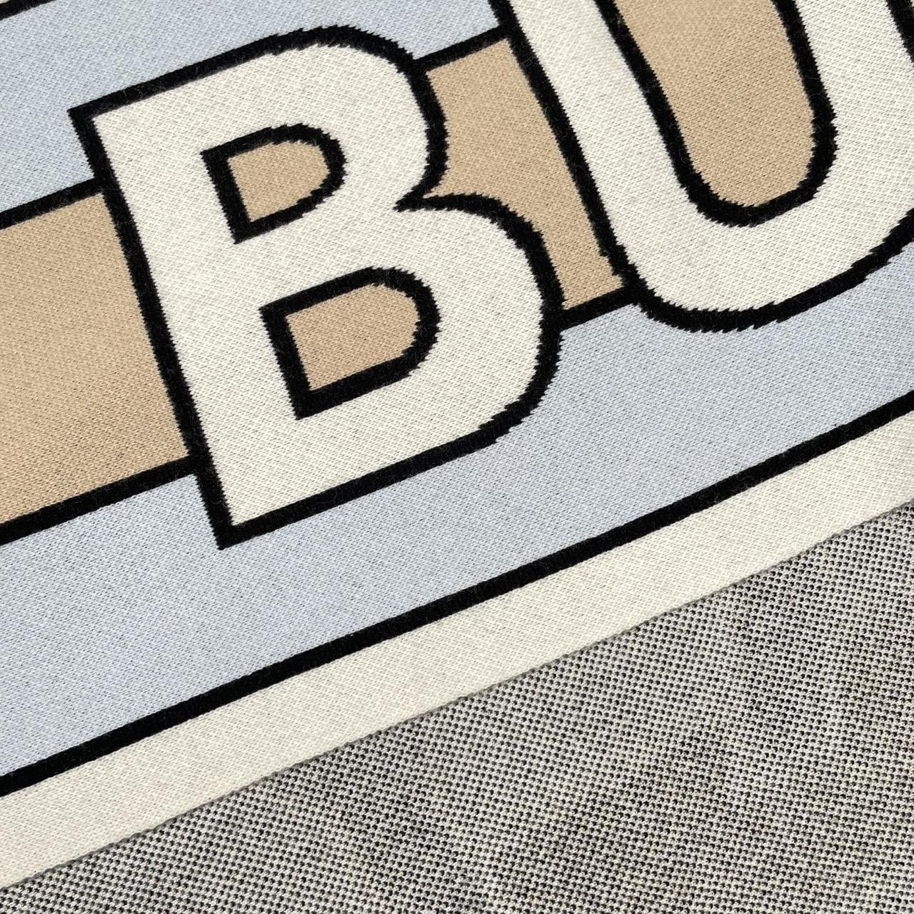 Burberry Multicoloured Football Logo Intarsia Cashmere Wool Scarf