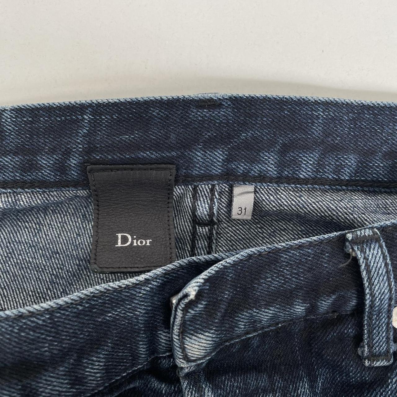 Dior Kris Van Assche Navy Blue Tapered Fit Denim Jeans