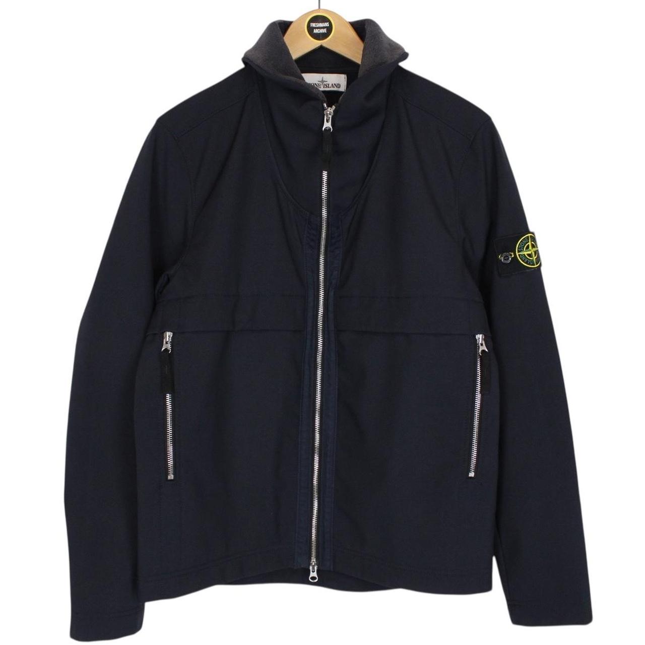 Stone Island AW 2019 Navy Blue Soft Shell-R Full Zip Jacket