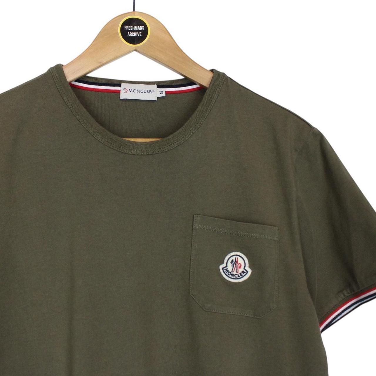 Moncler Maglia Khaki Green Classic Logo Short Sleeve T-Shirt