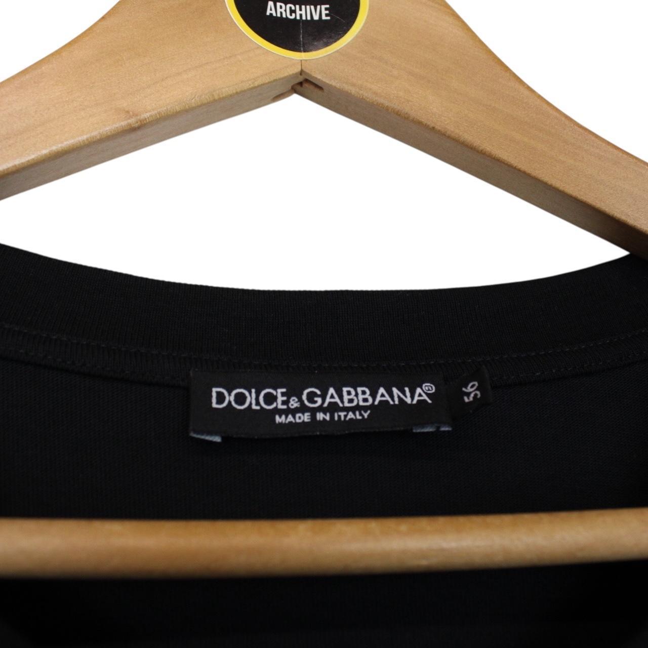 Dolce and Gabbana Black and White Interlock Logo Short Sleeve T-Shirt