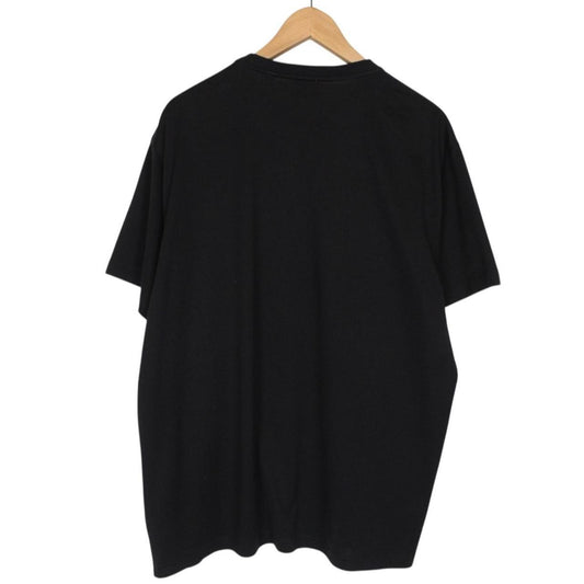 Burberry Black and White Logo Print Spellout Short Sleeve T-Shirt