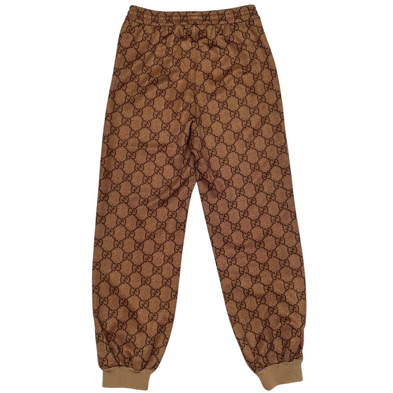 Gucci Brown GG Monogram Technical Jersey Tracksuit Bottoms / Joggers