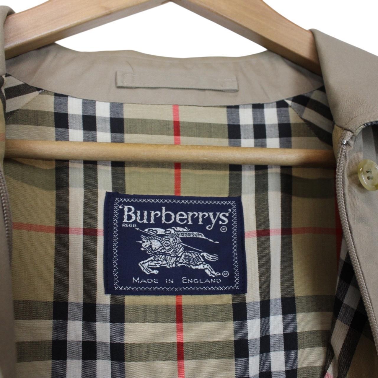 Vintage 90s Burberry Tan Brown Nova Check Cotton Harrington Jacket