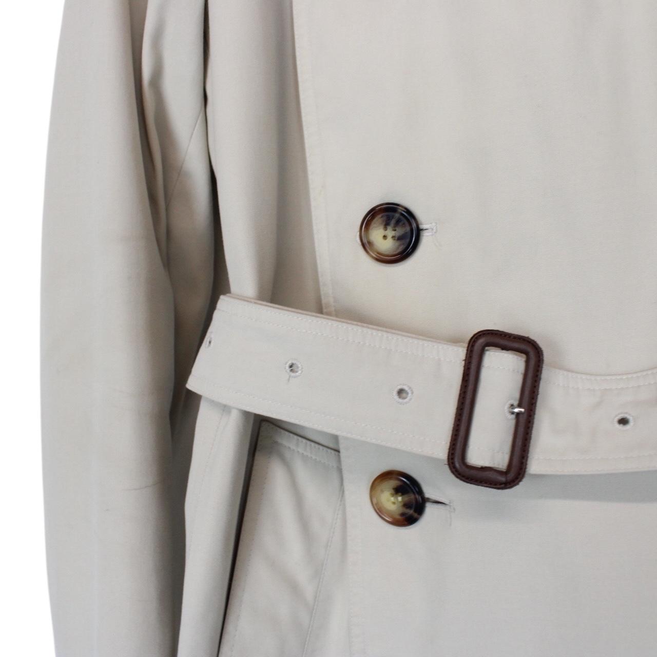 Burberry London Beige Nova Check Double Breasted Belted Trench Coat