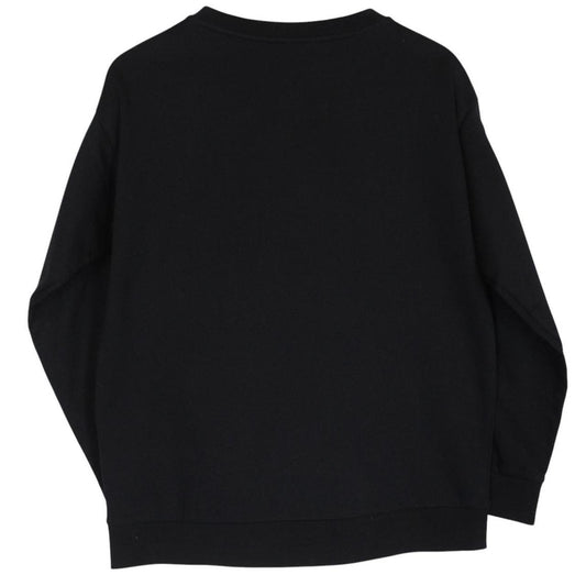 Moncler Black and White Logo Tape Print Cotton Sweatshirt