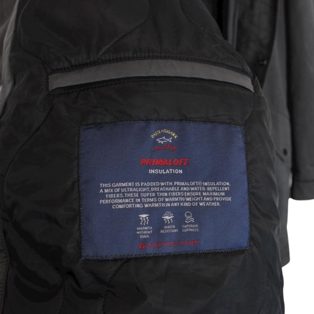 Paul & Shark Grey Full Zip Primaloft Woven Parka Jacket