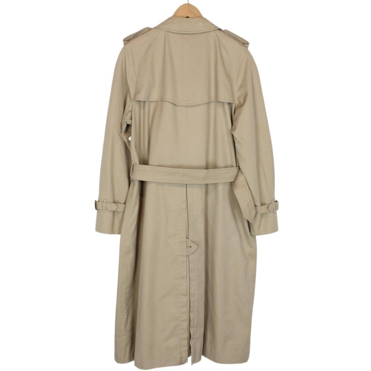 Vintage 90s Burberry Beige Double Breasted Belted Trench Coat