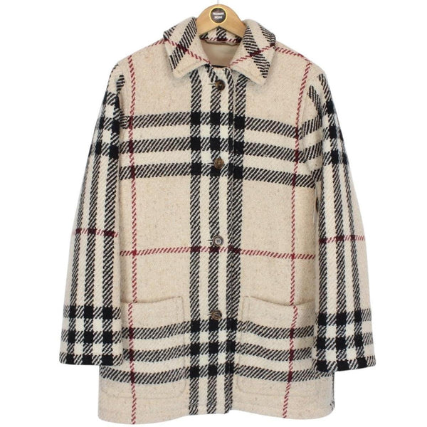 Burberry London Beige Wool Nova Check Coat