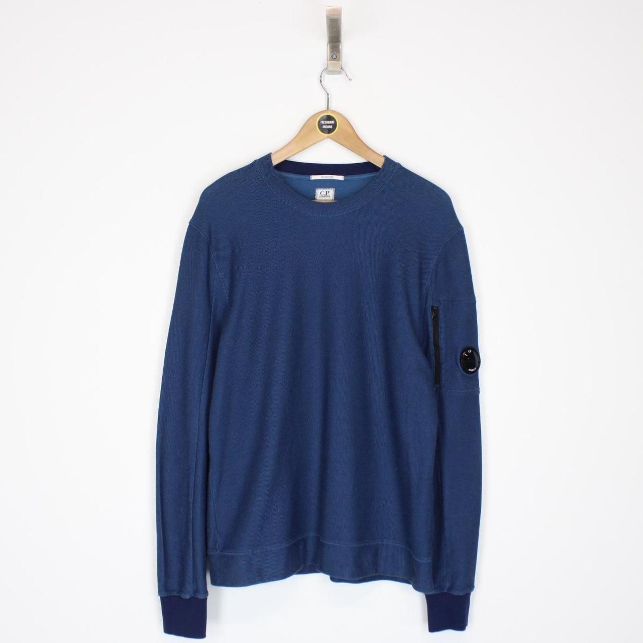 CP Company Blue 3D Tacting Goggle Sweatshirt Jumper