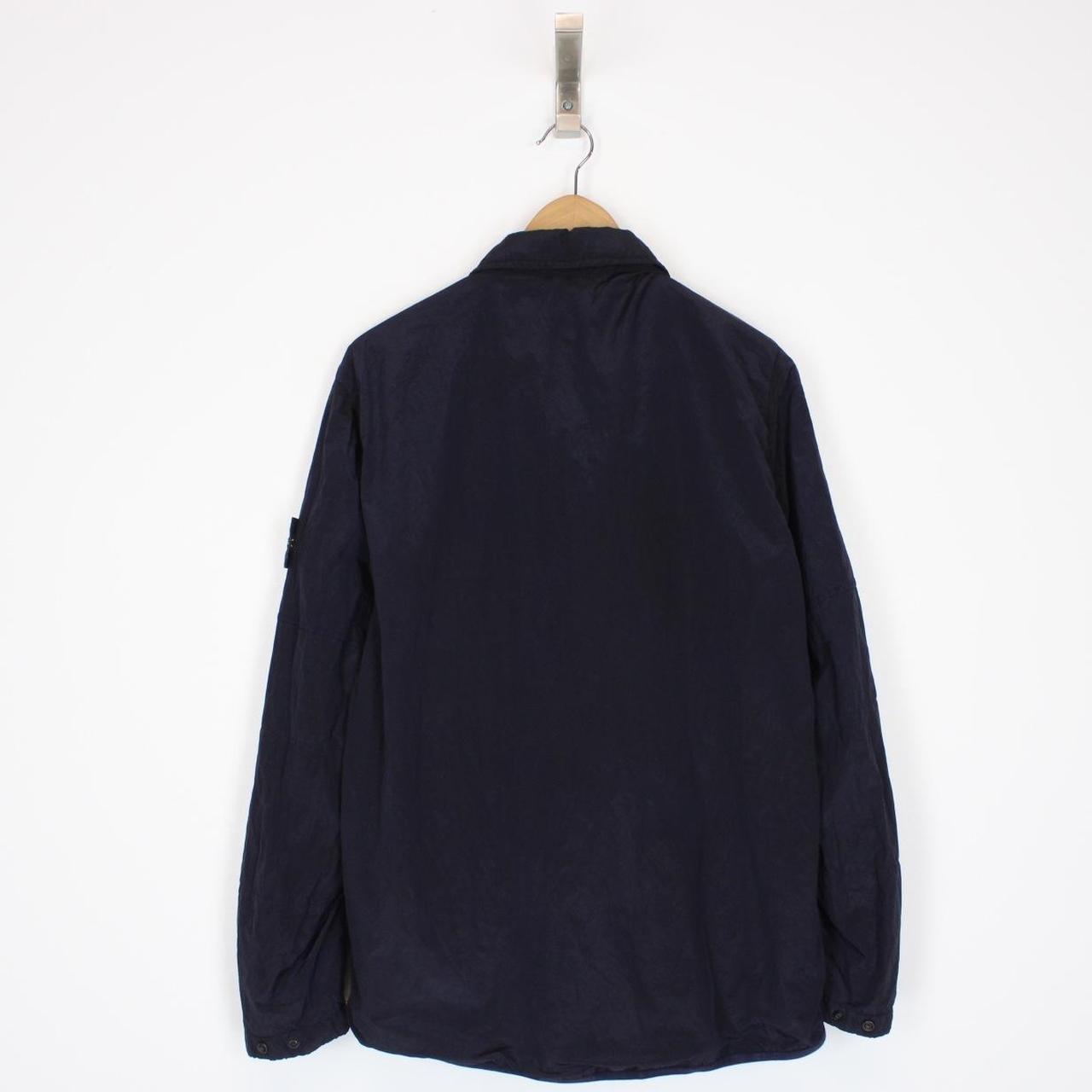 Stone Island AW 2018 Navy Blue Full Zip Nylon Metal Overshirt Jacket