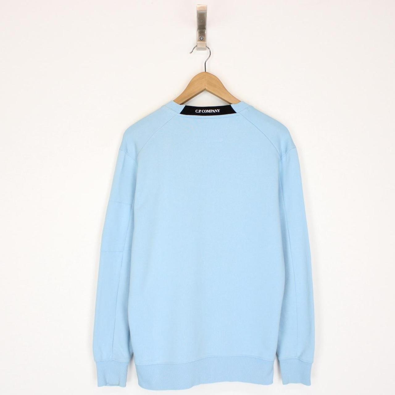 CP Company Light Blue Goggle Lens Cotton Sweatshirt Jumper